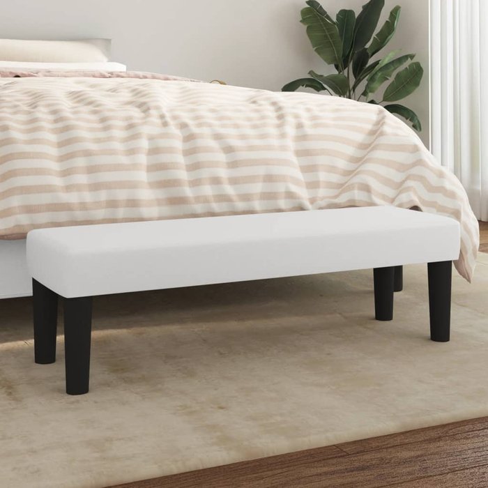 Banco blanco 100x30x30 cm polipiel