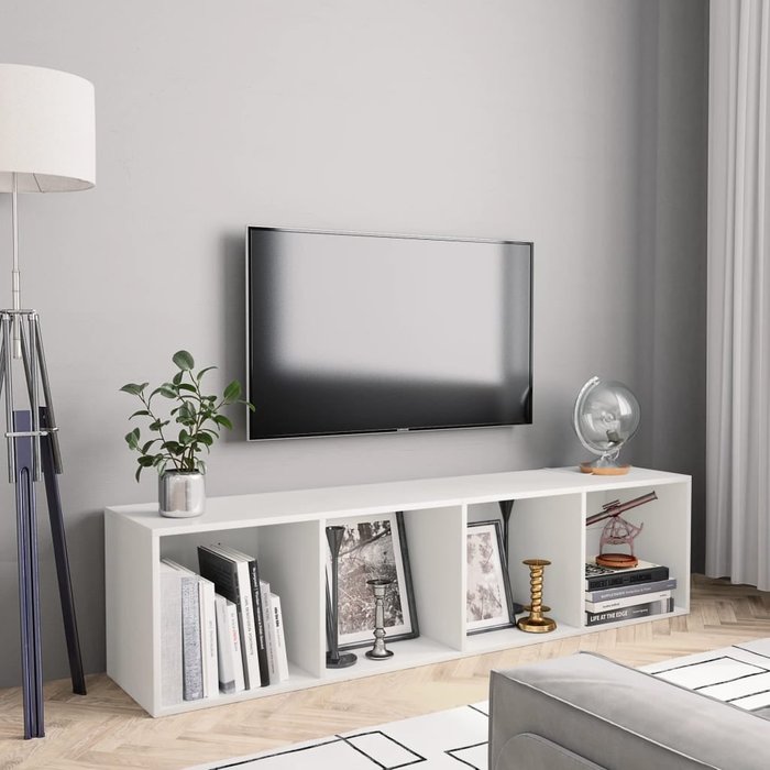 Librería/mueble de tv blanco 143x30x36 cm