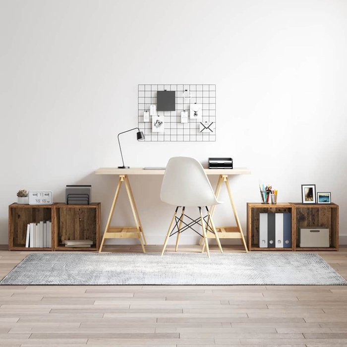 Conjunto de mueble de tv 4 pcs madera vieja 37 x 35 x 37,5 cm