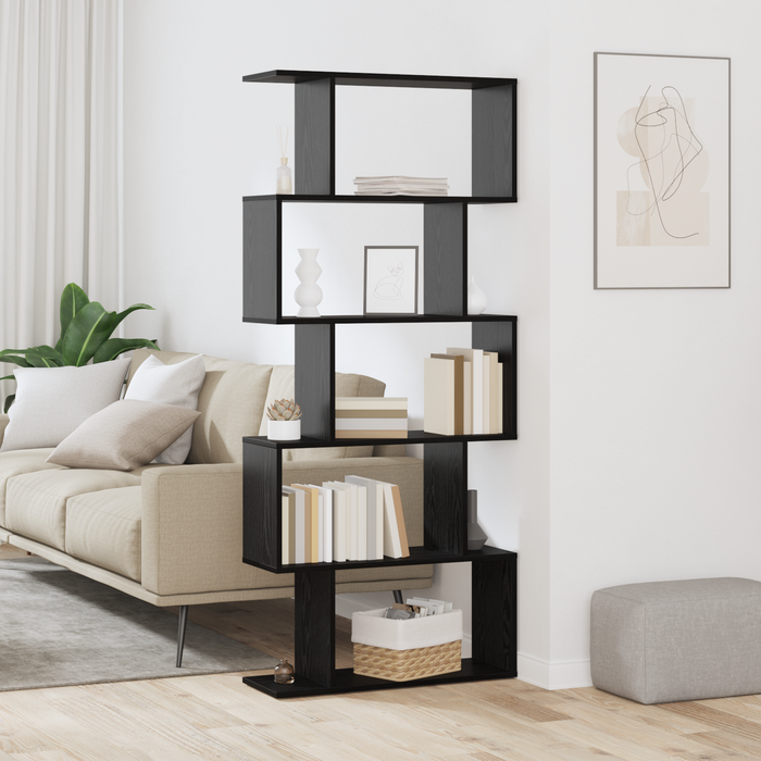 Librería de roble negro, 70 x 24 x 161 cm, madera de ingeniería. - pangivo