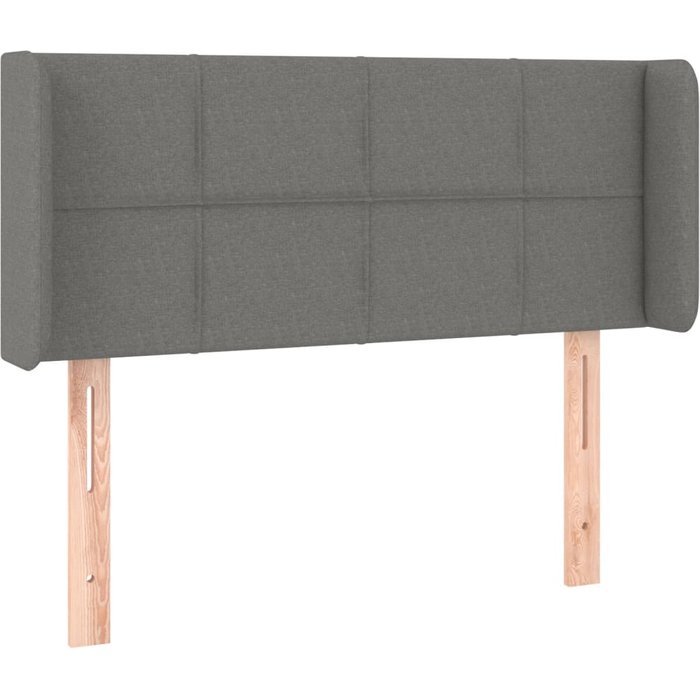 Cabecero cama - mueble cabecero de tela gris oscuro 93x16x78/88 cm