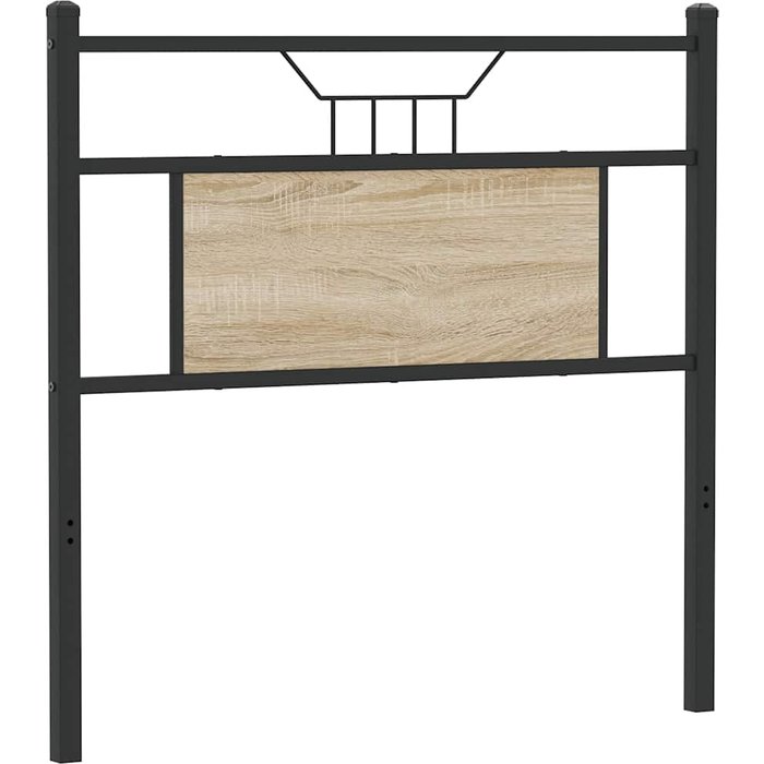 Cabecero de roble sonoma 90 cm madera de ingeniería y acero - comfortxl