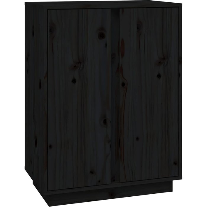 Aparador de madera maciza de pino negro 60x35x80 cm - comfortxl