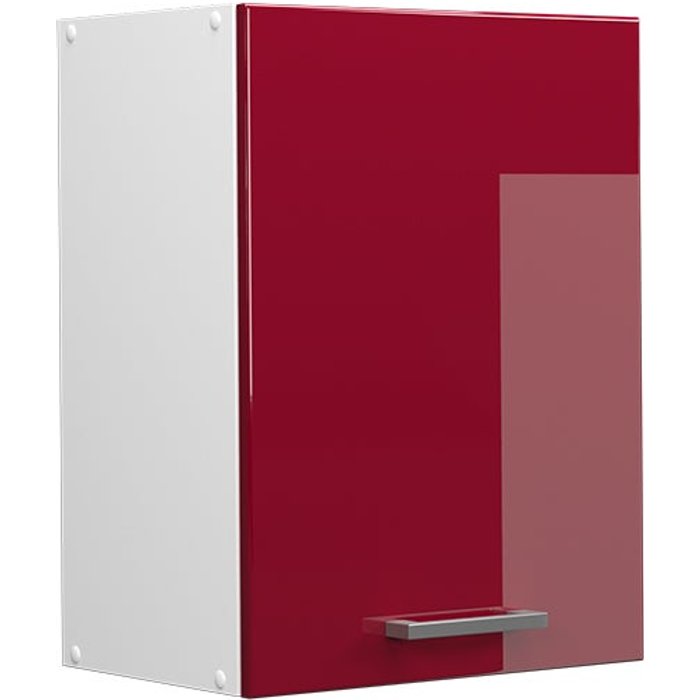 Vicco mueble alto universal r-line, rojo burdeos alto brillo, 45 cm con puerta