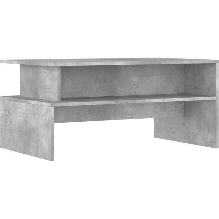 Mesa de centro madera de ingeniería gris hormigón 90x55x42,5 cm - comfortxl