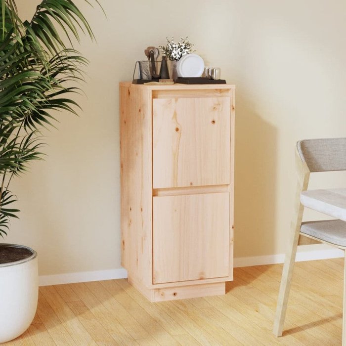 Vidaxl aparador de madera maciza de pino 31,5x34x75 cm