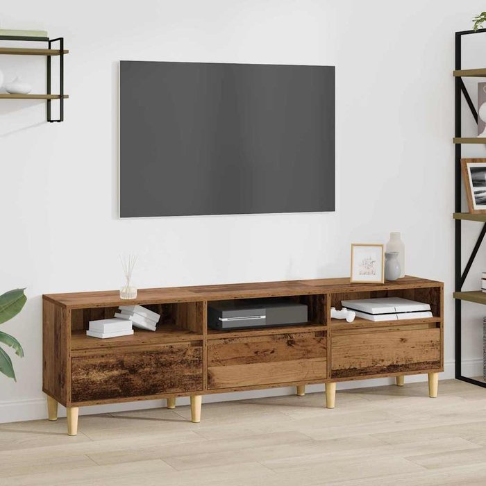 Mueble de tv de madera antigua 150 x 30 x 45 cm madera de ingeniería