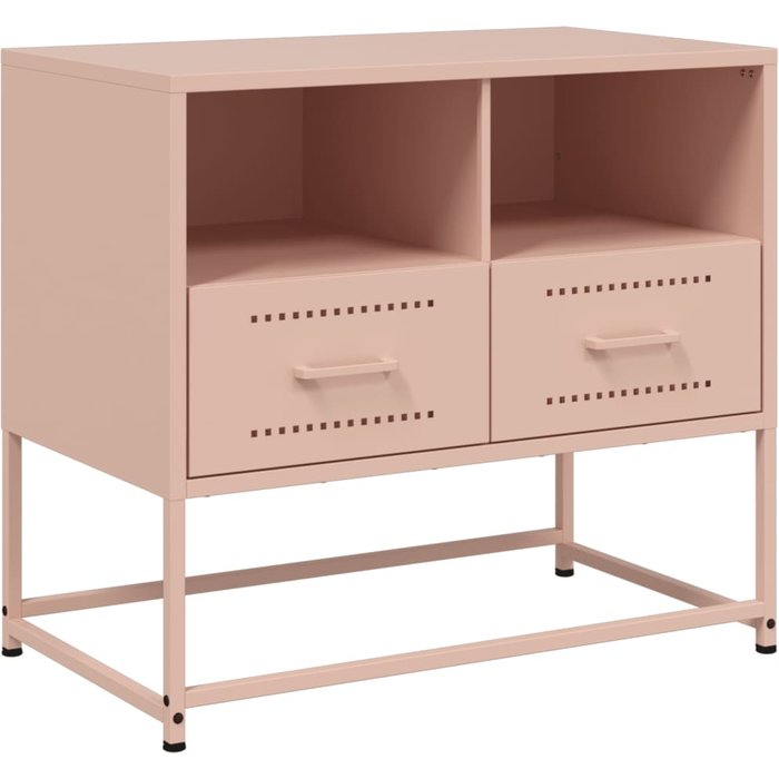 Mueble para tv | mueble de salón de acero rosa 68x39x60,5 cm cfw19110