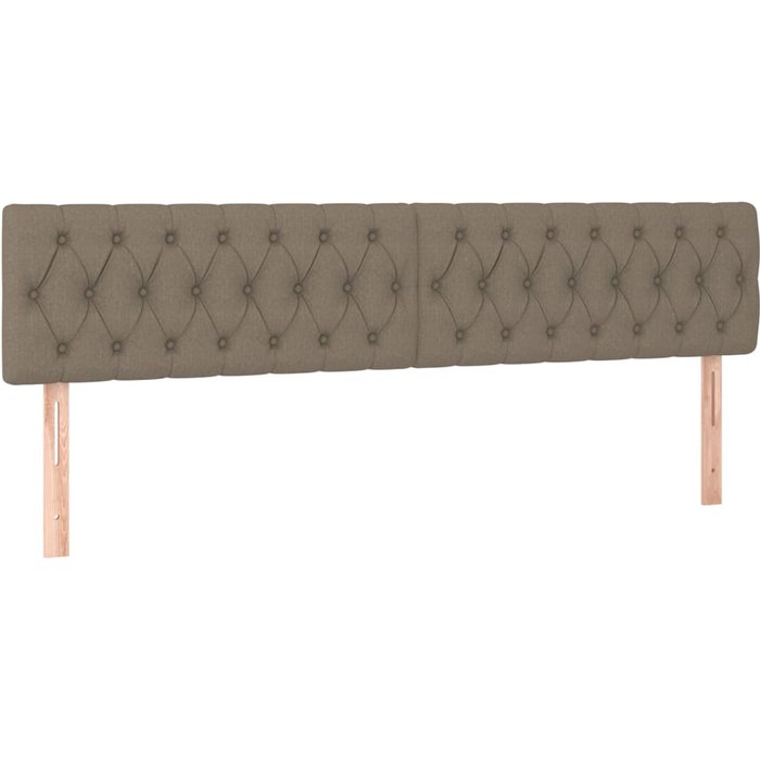 Cabeceros 2 unidades de tela gris taupe 100x7x78/88 cm - comfortxl