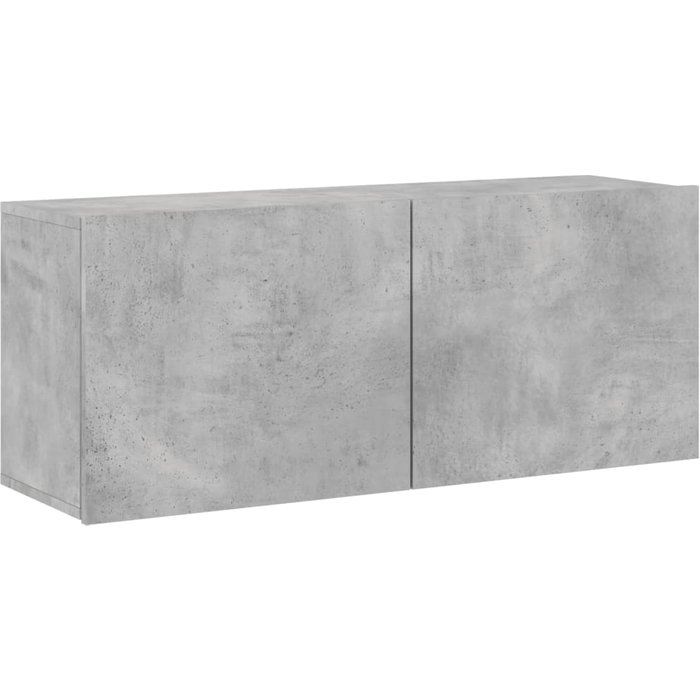 Mueble de tv de pared en hormigón gris 100x30x41 cm - comfortxl