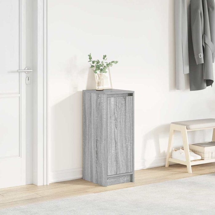 Zapatero sonoma gris, 29,5 x 34 x 76 cm, madera de ingeniería.