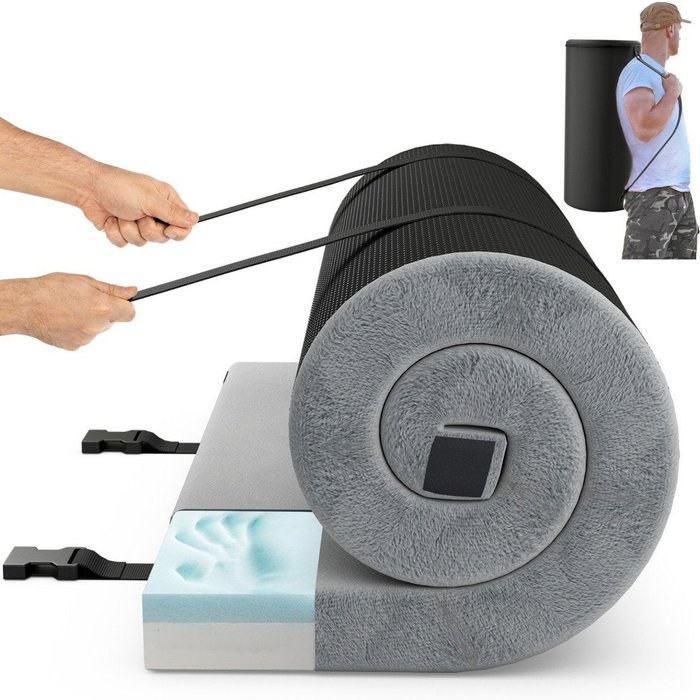 Colchón de camping viscoelástico con revestimiento impermeable