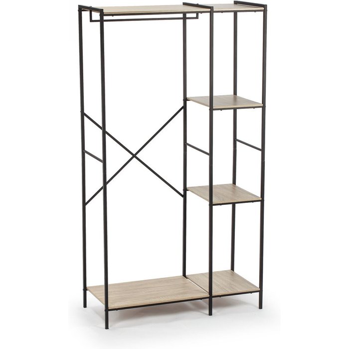 Perchero de pie vinthera moa acero negro 90 x 40 x 165 cm