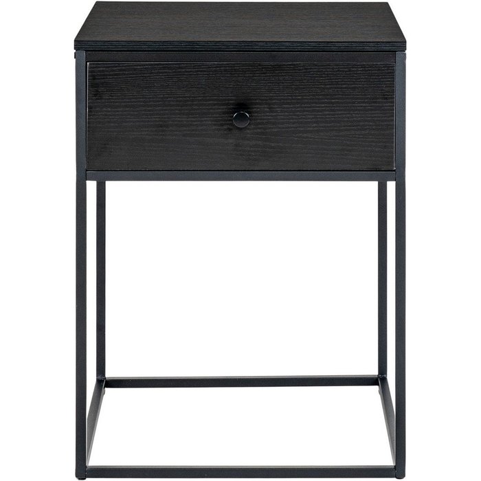 Mesita de noche vita, mdf, negro, seven design