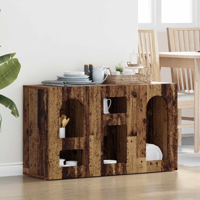 Maison exclusive - aparador madera vieja 100 x 35 x 59 cm madera de ingeniería