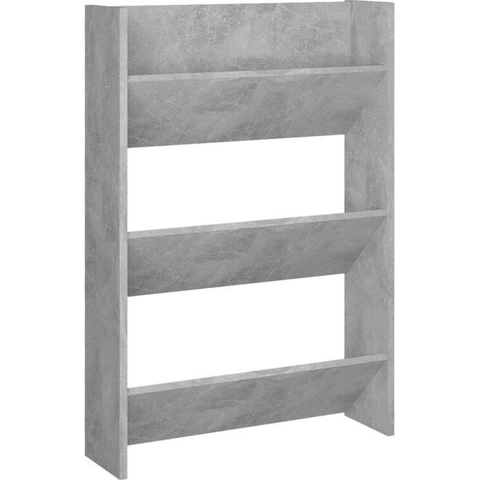 Zapatero de pared de contrachapado gris hormigón 60x18x90cm - comfortxl