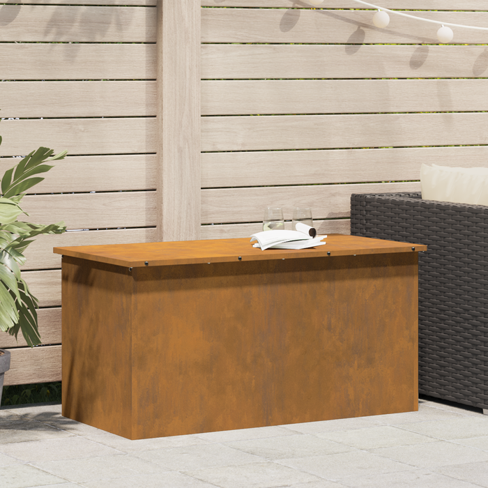 Vidaxl caja de almacenamiento exterior marrón 100 x 50.5 x 50 cm