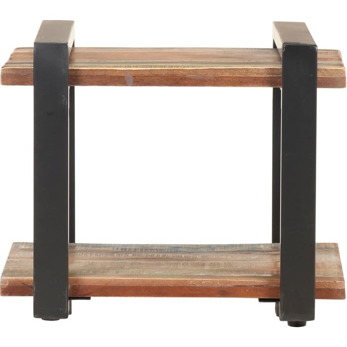 Mesita de noche de madera maciza reciclada 50x40x40 cm - comfortxl