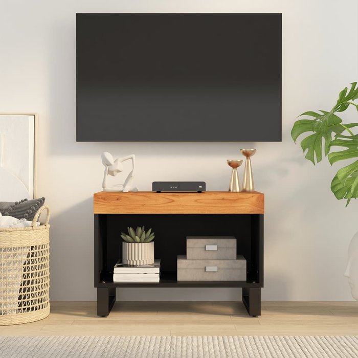 Maison exclusive - mueble de tv madera maciza de acacia 60x33x43,5 cm