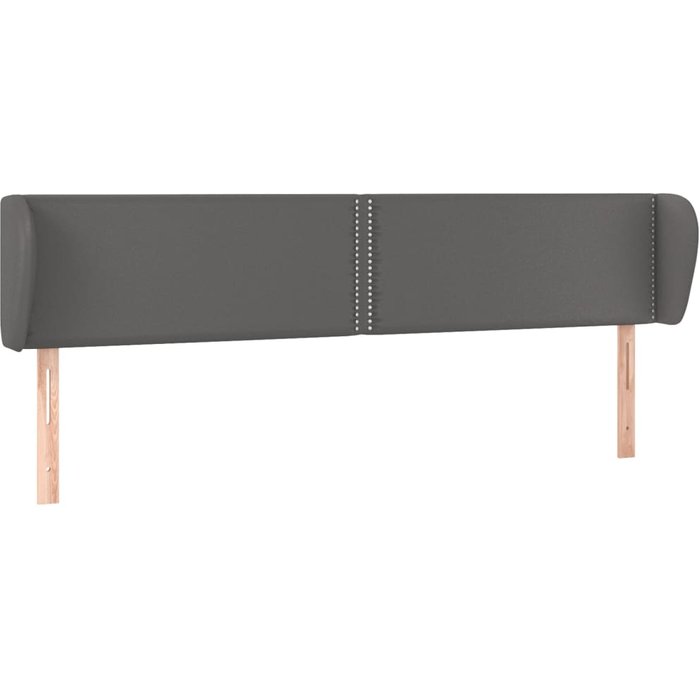 Cabecero en símil piel gris 203x23x78/88 cm - comfortxl