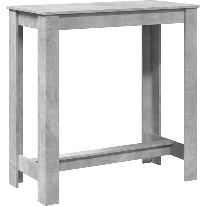 Mesa alta de bar madera ingeniería gris hormigón 102x50x103,5cm