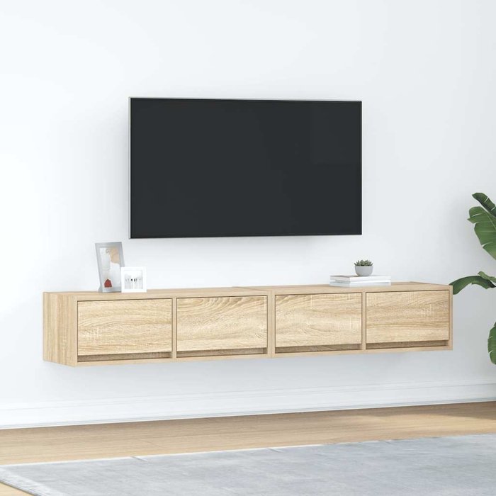 Muebles de tv 2 uds roble sonoma 80x31x25,5cm madera ingeniería vidaxl