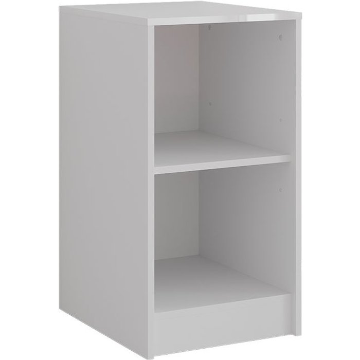 Vicco cómoda sherry, blanco/blanco alto brillo, 40.2 x 76 cm