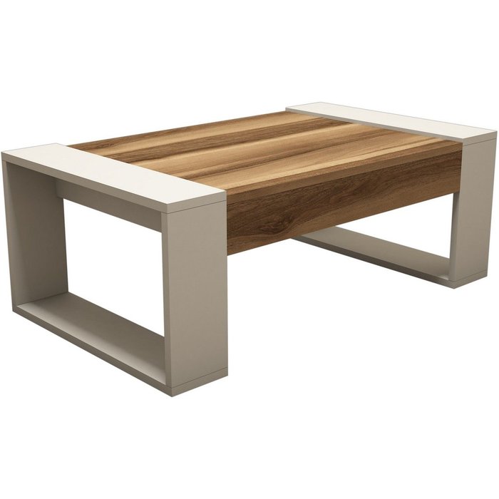 Mesa de centro venüs crema nogal