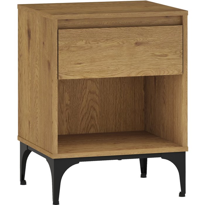 Mesa auxiliar 62 x 46 x 40 cm efecto roble oscuro 03_0010917