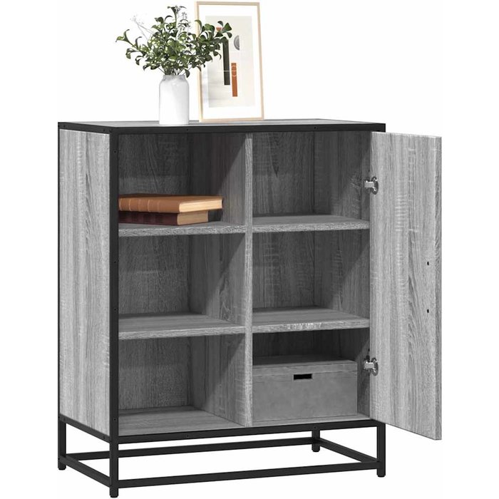 Aparador gris sonoma 62x35x76 cm madera contrachapada