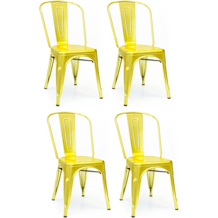 Pack 4 silllas linx doradas
