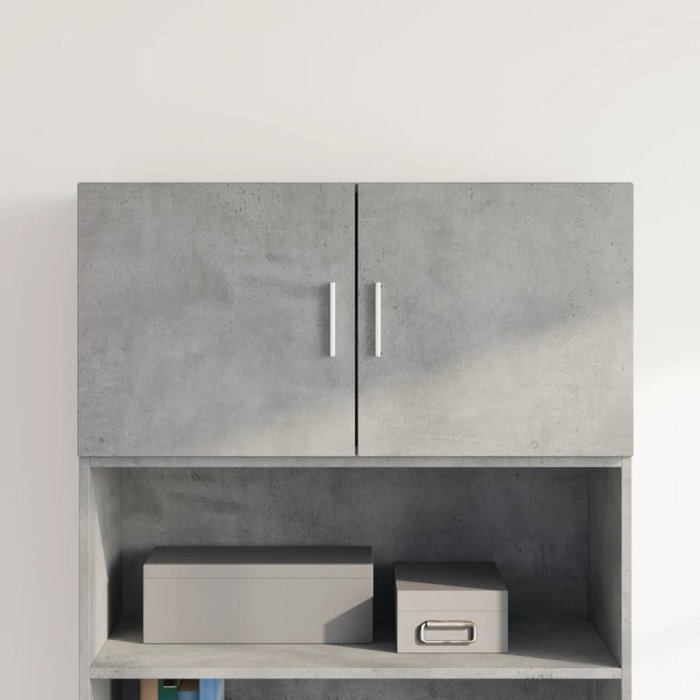 Vidaxl armario de pared madera ingeniería gris hormigón 80x42,5x40 cm