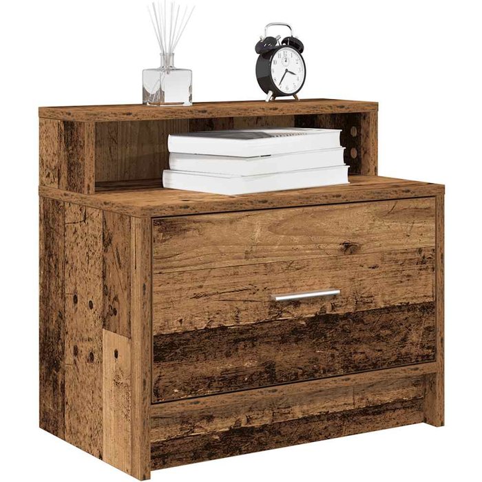 Maison exclusive - mesillas de noche con cajón 2 uds madera vieja 51x31x47 cm