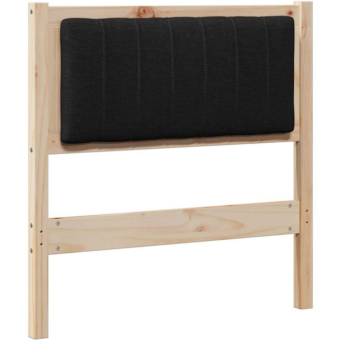 Cabecero cama - mueble cabecero tapizado marrón 80 cm madera de pino macizo