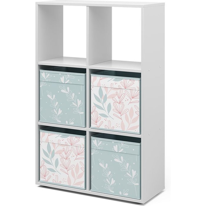 Vicco separador de ambientes , blanco, 72 x 107.8 cm con 4 cajas plegables opc.2