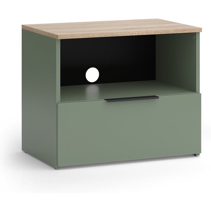 Vicco mueble bajo para tv wido, verde, 60 x 50 cm con cajón