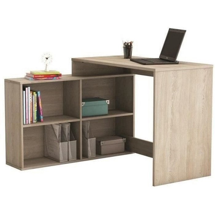 Escritorio esquinero contemporáneo shannon de roble 112 cm nagano