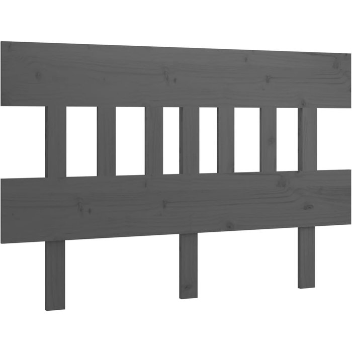 Cabecero de cama - mueble cabecero madera maciza de pino gris 153,5x3x81 cm