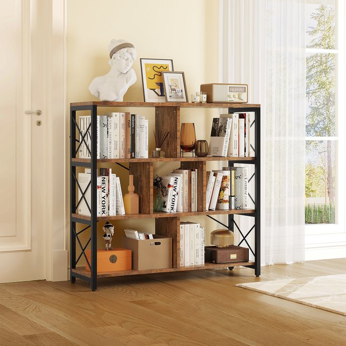 Librería yitahome - estante de almacenamiento - marrón