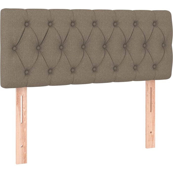 Cabecero cama - mueble cabecero de tela gris taupe 100x7x78/88 cm