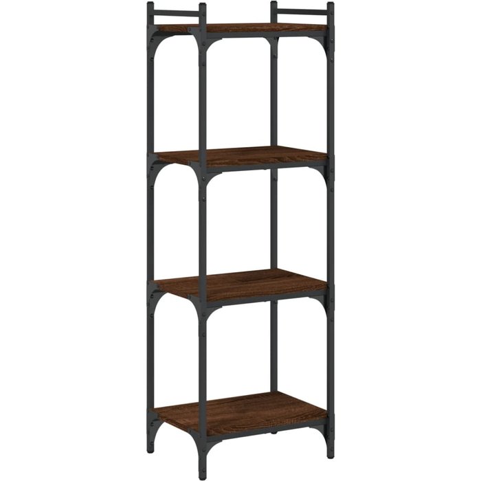 Librería 4 estantes madera ingeniería roble marrón 40x30x120 cm – comfortxl