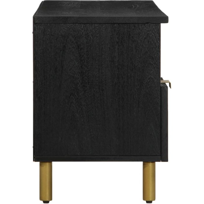 Mueble de tv dalia 2 cajones + 5 compartimentos negro 46x100x33 cm