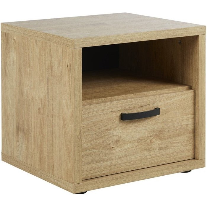 Mesa de noche morgane 1 cajón 1 nicho 50x47x45 roble dorado