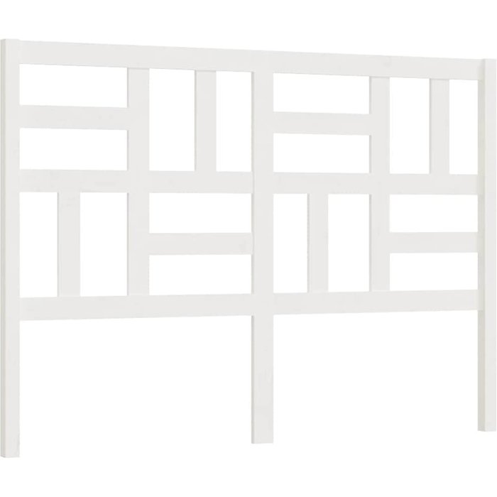 Cabecero de cama - mueble cabecero madera maciza de pino blanco 166x4x104 cm