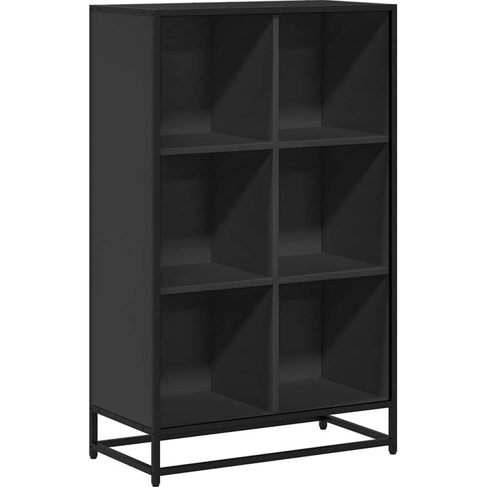 Estantería librería madera ingeniería negra 65,5x33x107,5 cm – comfortxl