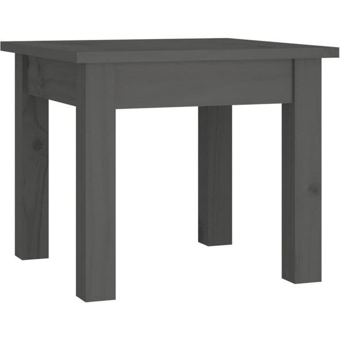Mesa de centro de madera maciza de pino gris 35x35x30 cm - comfortxl
