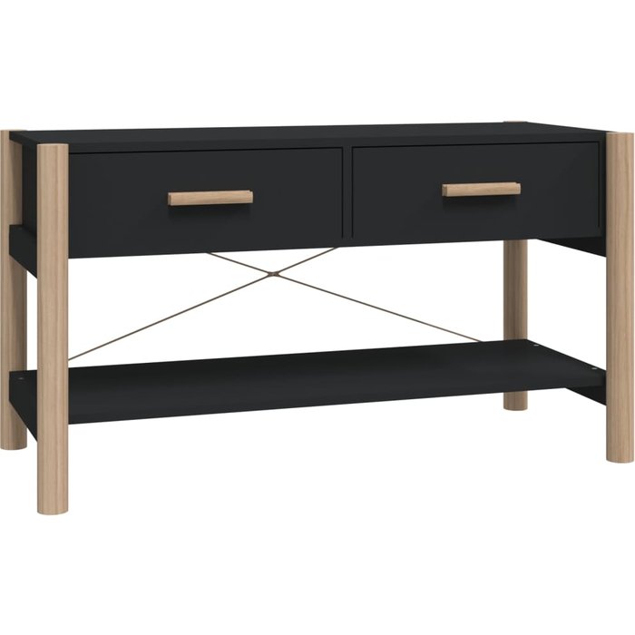 Mueble tv negro 82x38x45 cm madera contrachapada