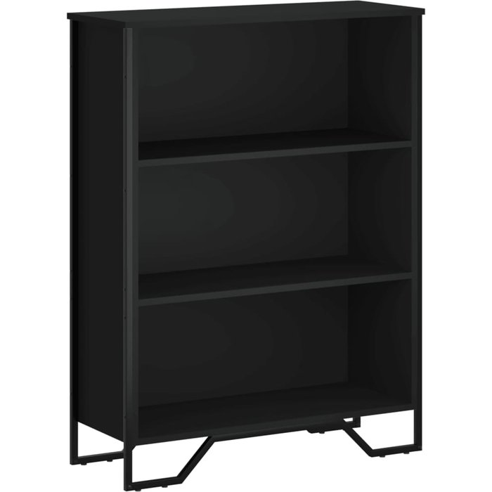 Estantería de madera de ingeniería negra 80x31x106 cm – comfortxl