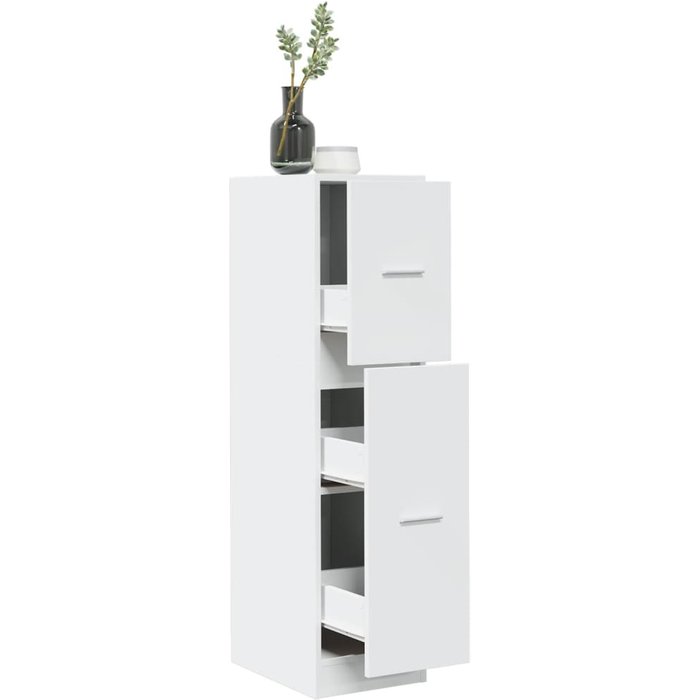 Vidaxl armario botiquín madera de ingeniería blanco 30x41x118 cm