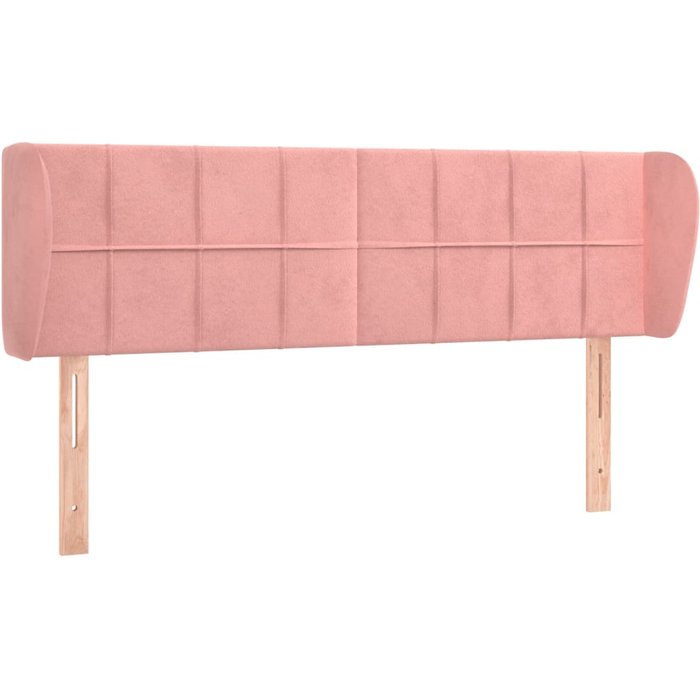 Cabecero cama - mueble cabecero de terciopelo rosa 147x23x78/88 cm